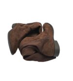 Cizme dama 39, imitație de piele, material textil, maro - imagine 4