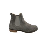 Botine dama Pier One 39, piele intoarsa, gri