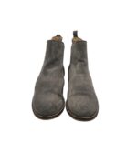 Botine dama Pier One 39, piele intoarsa, gri - imagine 3