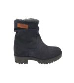 Ghete dama Salamander 37, piele intoarsa, bleumarin, imblanite