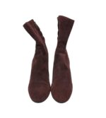 Botine dama 5th Avenue 38, piele intoarsa, maro - imagine 3