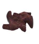 Botine dama 5th Avenue 38, piele intoarsa, maro - imagine 4