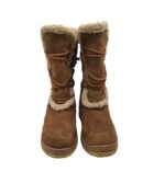 Cizme dama Northside 38, piele intoarsa, maro, imblanite - imagine 3