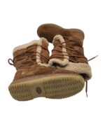 Cizme dama Northside 38, piele intoarsa, maro, imblanite - imagine 4