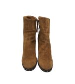 Botine dama River Island 38, piele intoarsa, maro - imagine 3