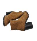 Botine dama River Island 38, piele intoarsa, maro - imagine 4