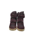 Ghete copii Ecco 28, material textil, piele intoarsa, mov maro, Gore tex - imagine 3