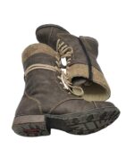 Ghete dama Rieker 37, imitație de piele, gri, imblanite - imagine 4