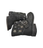 Botine dama Lazamani 39, piele, negru - imagine 4