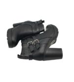 Botine dama Krush 39, imitație de piele, negru - imagine 4