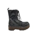 Ghete dama  37, imitație de piele, negru