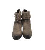 Botine dama Tamaris 39, material textil, piele, bej - imagine 3