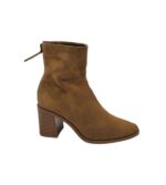 Botine dama Mango 38, piele intoarsa, maro