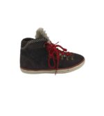 Ghete dama Esprit 41, piele intoarsa, maro, imblanite