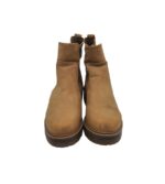 Ghete dama City Walk 39, imitație de piele, material textil, maro - imagine 3