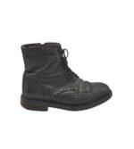 Ghete barbati Massimo Dutti 42, piele, negru,  imblanite