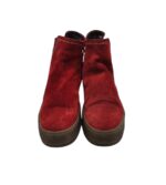 Ghete unisex Gabor 43, piele intoarsa, rosu - imagine 3