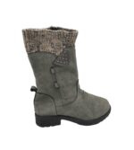 Cizme dama 37, imitatie de piele, gri