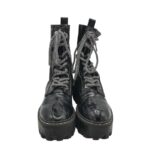 Ghete dama Zara 39, imitație de piele, negru - imagine 3