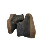 Ghete dama Rieker 40, material textil, gri,  imblanite - imagine 4