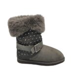 Cizme dama Koolabura 41, piele intoarsa, piele, gri, imblanite