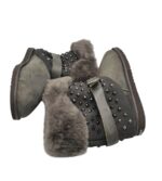 Cizme dama Koolabura 41, piele intoarsa, piele, gri, imblanite - imagine 4