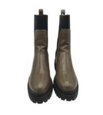 Ghete dama About You 41, imitație de piele, material textil, piele, gri - imagine 3