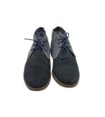 Ghete barbati Am 42, material textil, piele intoarsa, gri negru - imagine 3