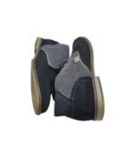 Ghete barbati Am 42, material textil, piele intoarsa, gri negru - imagine 4