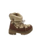 Ghete copii Lilly & Dan 34, imitație de piele, material textil, maro, captusite