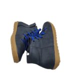 Ghete dama 38, imitatie de piele, albastru - imagine 4