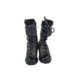 Cizme copii  24, imitație de piele, negru - imagine 3