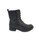 Ghete dama Boulevard 41, imitație de piele, negru