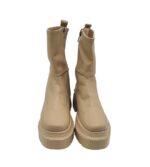 Cizme dama 37, imitație de piele, crem - imagine 3