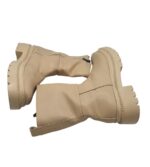 Cizme dama 37, imitație de piele, crem - imagine 4