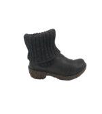 Botine dama El Naturalista 37, material textil, piele, negru