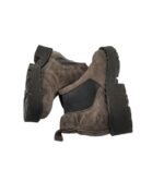 Botine dama 38, piele intoarsa, gri - imagine 4