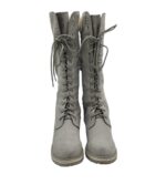 Ghete dama 38.5,  imitație de piele, gri - imagine 3