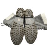 Ghete dama 38.5,  imitație de piele, gri - imagine 5