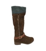 Cizme dama 39, material textil, maro, captusite