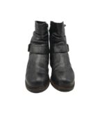 Ghete dama Jenny 37, imitație de piele, negru, imblanite - imagine 3