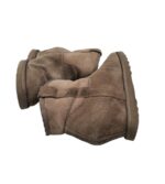 Botine dama Ash 39, piele intoarsa, bej, imblanite (talpa falsa) - imagine 4