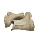 Ghete dama 38, imitatie de piele, bej, captusite - imagine 4