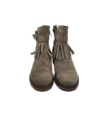 Ghete dama Jenny 37, piele intoarsa, gri - imagine 3