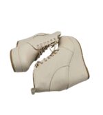 Ghete dama 39, imitație de piele, alb - imagine 4