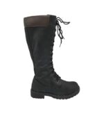 Cizme dama Sweet 38.5, imitatie de piele, negru