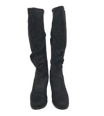 Cizme dama 39, material textil, negru - imagine 3