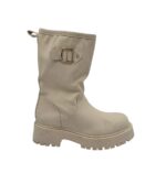 Cizme dama Studio London 40, imitație de piele, bej, captusite