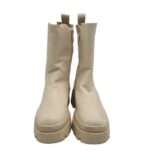 Ghete dama Lucky Shoes 37, imitație de piele, crem - imagine 3