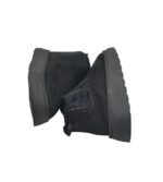 Botine dama 40, material textil, negru, imblanite - imagine 4
